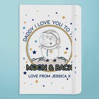 Personalised Peppa Pig Daddy Moon & Back A5 Notebook Extra Image 1 Preview